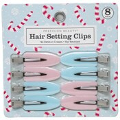 Wholesale - 8pk PINK/BLUE HAIR SETTING CLIPS C/P 72, UPC: 769898965838